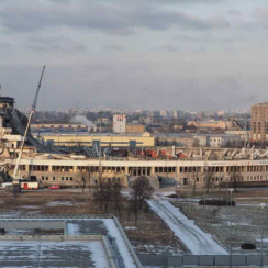 Крушение спортивного комплекса в Санкт-Петербурге: видео